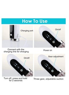 KASTWAVE Blackhead Remover Pore Vacuum Cleaner, Facial Pore Cleaner Comedone Extractor, USB Rechargeable Black Head Suckers with 3 Adjustable Suction Power and 6 Replacement Probes  - Image 3