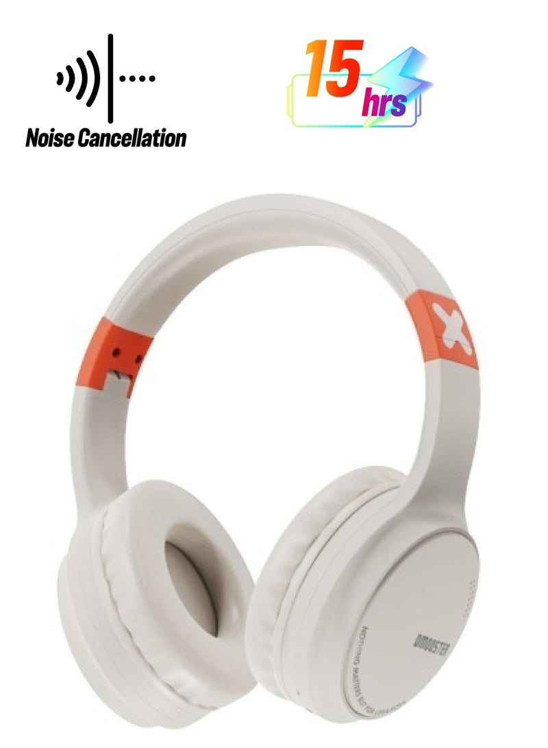 دموستر سماعة بلوتوث D MOOSTER D51 قابلة للطي لتقليل الضوضاء (أبيض) - Image 1