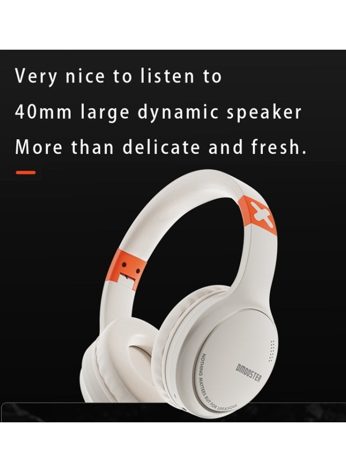 دموستر سماعة بلوتوث D MOOSTER D51 قابلة للطي لتقليل الضوضاء (أبيض) - Image 3