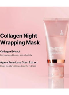 Collagen Collagen Night Wrapping Peel Off Facial Mask - Overnight Sleeping Mask For Elasticity & Hydration Care, Reduces Sagging & Dullness - Collagen Extract For Radiant Skin  - Image 2