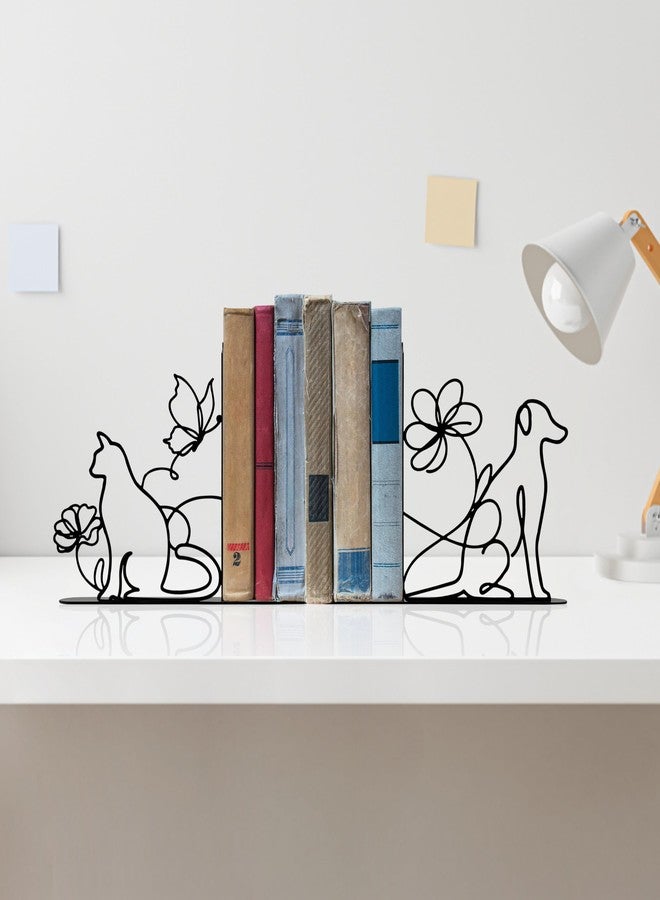 فواصل كتب فريدة على شكل حيوانات - فواصل كتب لطيفة على شكل قطة وكلب بتصميم زهري - فواصل كتب مزخرفة للرفوف والمكاتب والمكتبات لمحبي الكتب - Image 3