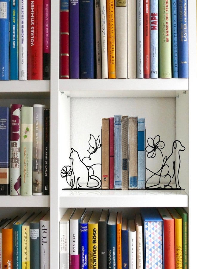 فواصل كتب فريدة على شكل حيوانات - فواصل كتب لطيفة على شكل قطة وكلب بتصميم زهري - فواصل كتب مزخرفة للرفوف والمكاتب والمكتبات لمحبي الكتب - Image 5
