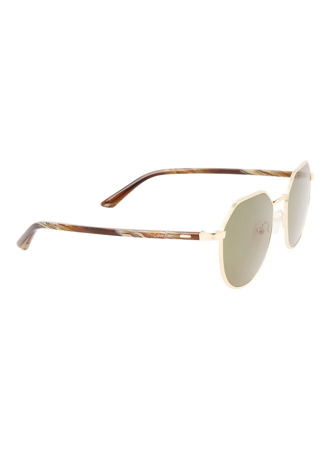 CALVIN KLEIN Men Full Rim Metal P-3 Sunglasses CK22103S 5120 (717) Gold - Image 3