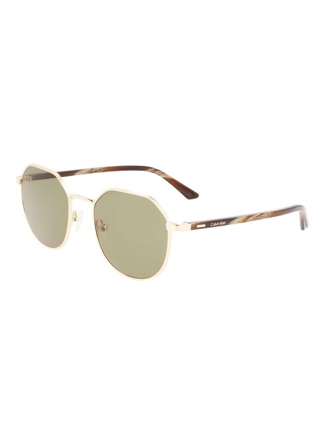 CALVIN KLEIN Men Full Rim Metal P-3 Sunglasses CK22103S 5120 (717) Gold - Image 2