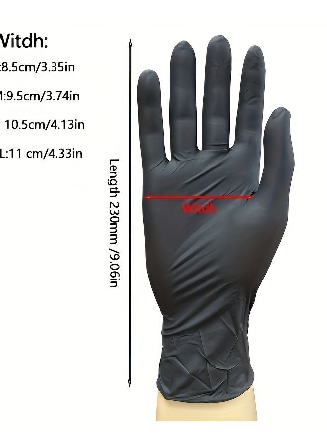 Heavy Duty Disposable PVC Gloves Black XL 20 Pcs Multipurpose Latex Free - Image 4