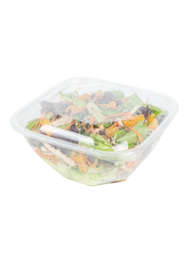 Restaurantware Thermo Tek 50.7 Ounce Clamshell Containers, 100 Anti-Fog To Go Food Containers - Freezable, Square, Clear Plastic Food Packaging Containers, Disposable - Image 2