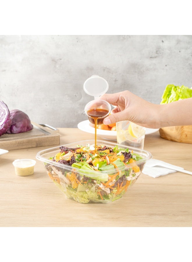 Restaurantware Thermo Tek 50.7 Ounce Clamshell Containers, 100 Anti-Fog To Go Food Containers - Freezable, Square, Clear Plastic Food Packaging Containers, Disposable - Image 5