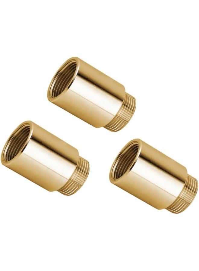 Biella 3Pcs Brass Extension Nipple Male To Female 1/2" British Standard Pipe (Bsp) For Extension Pipe Fitting (1/2 X 30Mm) - Image 1