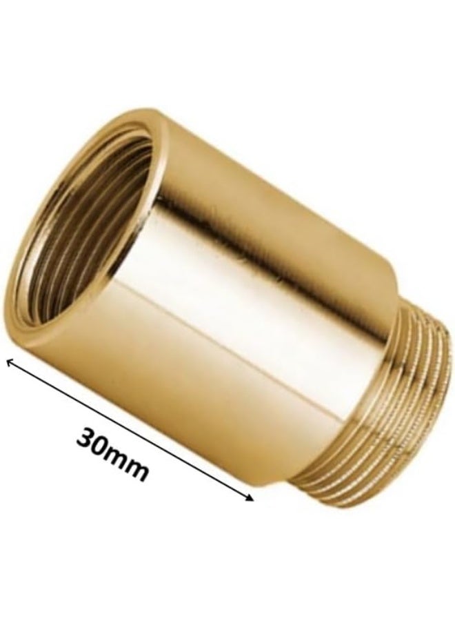 Biella 3Pcs Brass Extension Nipple Male To Female 1/2" British Standard Pipe (Bsp) For Extension Pipe Fitting (1/2 X 30Mm) - Image 2