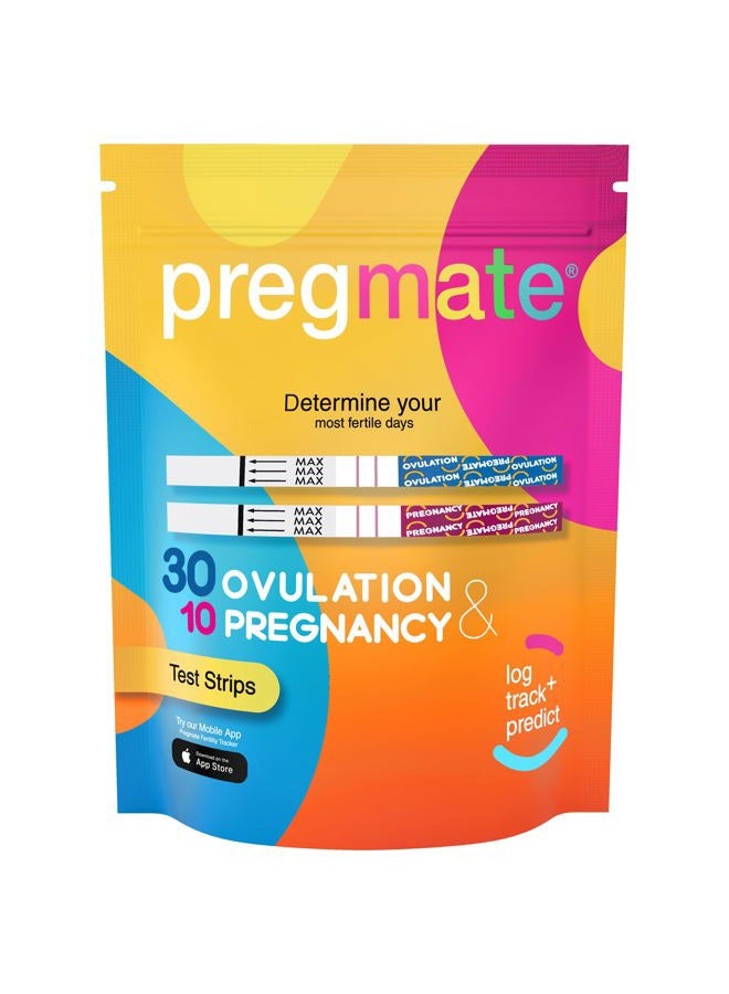 Pregmate 30 Ovulation and 10 Pregnancy Test Strips Predictor Kit - Image 1