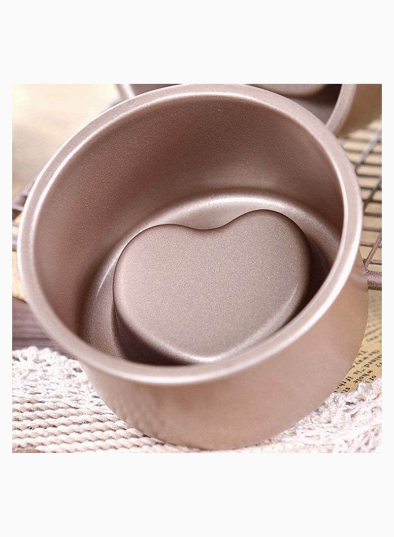 Cake Mould Pan Aluminum Heart Shaped Aluminium Bakeware DIY Baking Mold Tool for Party Supplies, Non- stick Household Supplies 4pcs - Image 5