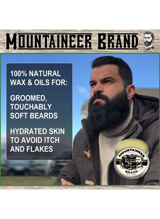 mountaineer brand Beard Grooming Care Kit for Men by Mountaineer Brand | Beard Oil (2oz), Conditioning Balm (2oz), Wash (4oz), Brush (WV Coal)  - Image 5