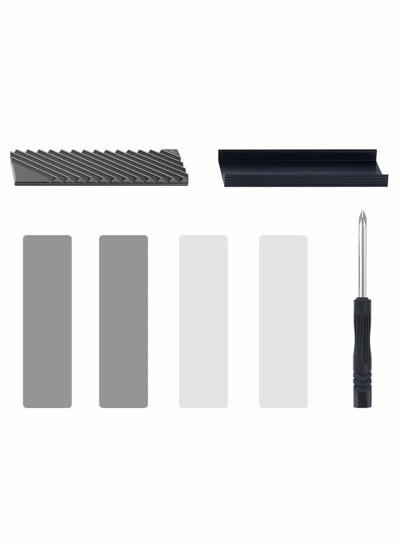 Y&D M.2 Heatsink Cooler, 2280 SSD Heatsink, Aluminum Double-Sided NVME Heat Sinks for PS5 Computer PC -Grey  - Image 5