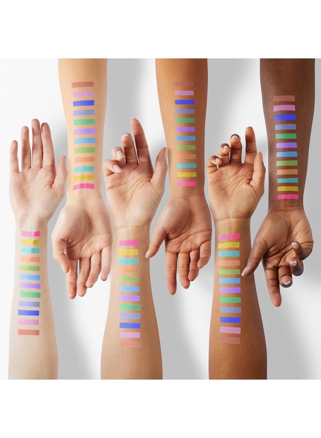 Ucanbe لوحة ظلال عيون غير لامعة ملونة، 15 لونًا نابضًا من ظلال العيون الباستيل ماكارون، مجموعة مكياج قوس قزح عالية الصبغة وسهلة المزج - حلوى النعناع - Image 4