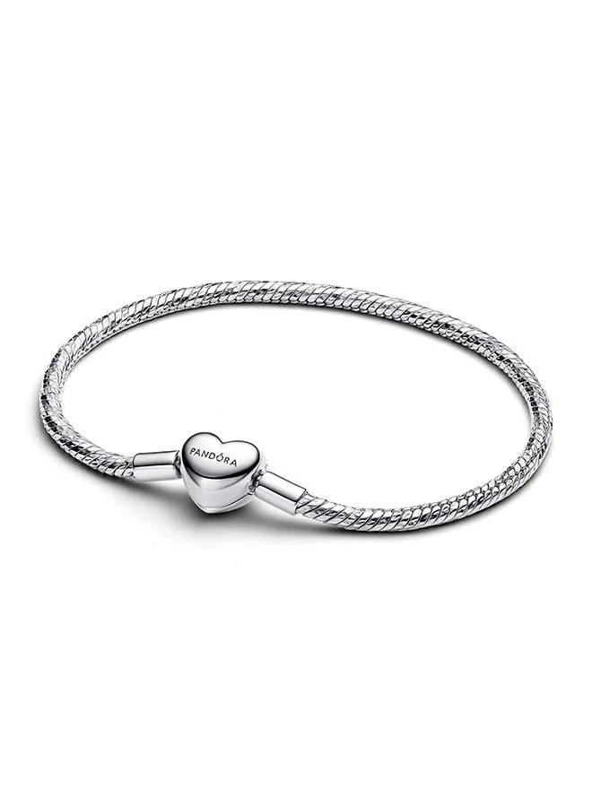 Twisted snake chain sterling silver bracelet with engravable heart clasp