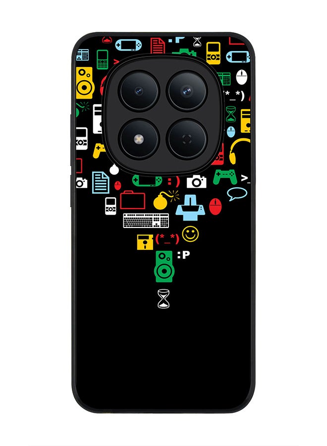 For Xiaomi Redmi Note 15 Pro 5G Case,Slim fit Camera Protection, Shockproof Thin Phone cover  - Convergence (Black)