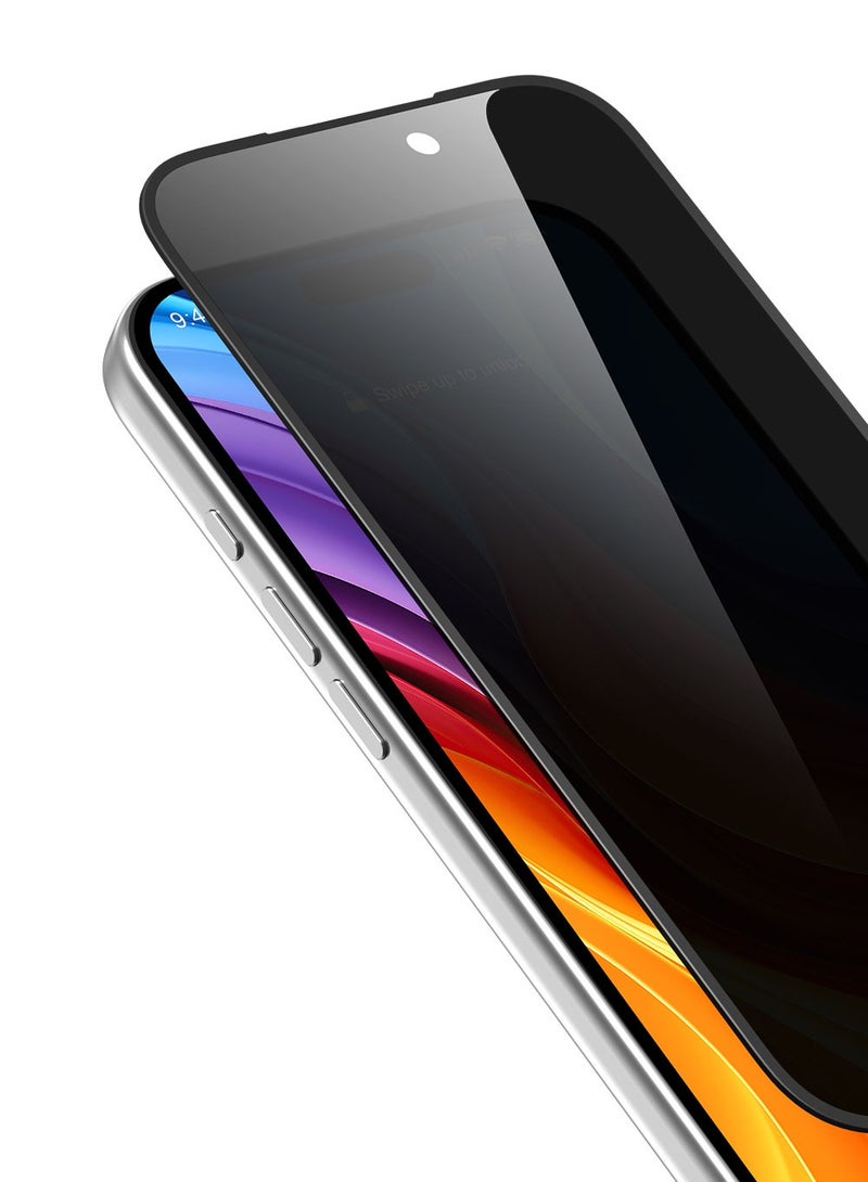 Remson Elite Guard Pro Tempered Glass Screen Protector Anti- Glare Privacy HD 9H Hardness Full Coverage with Installation Tool Kit compatible for iPhone 17 Pro 6.3-inch 2025 - Image 1