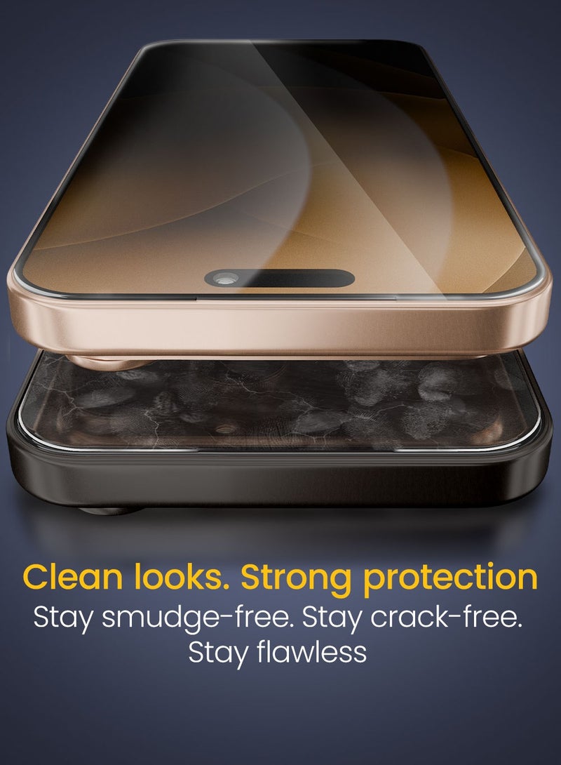 Remson Elite Guard Pro Tempered Glass Screen Protector Anti- Glare Privacy HD 9H Hardness Full Coverage with Installation Tool Kit compatible for iPhone 17 Pro 6.3-inch 2025 - Image 4