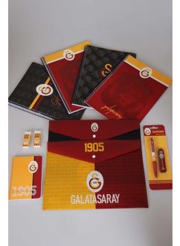 Licensed A4 Spiral 2 Pieces Square 2 Pieces Lined Notebook Eraser Peaked Pencil 16-Piece School Label 2 Pieces Snap File Pencil Sharpener Set