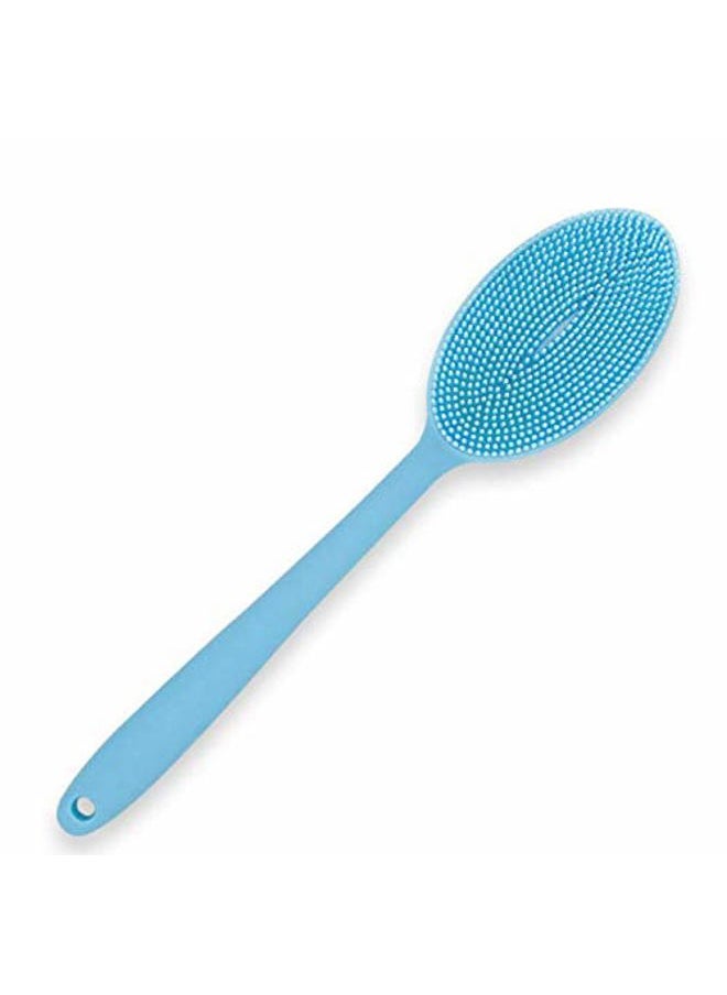 Wolf War - Loofah Exfoliating Body Scrubber 2 in 1 Face and Body Silicone Scrubber - Silicone Shower Brush Bath Sponge Loofa Blue - Image 1