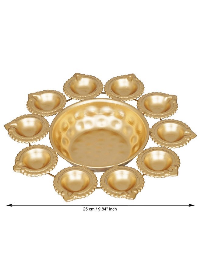 Webelkart Webelkart Diya Shape Flower Decorative Urli Bowl for Home Decor Bowl for Floating Flowers and Tea Light Candles Home,Office and Table Decor| decorative items for home (Designs-2)  - Image 3