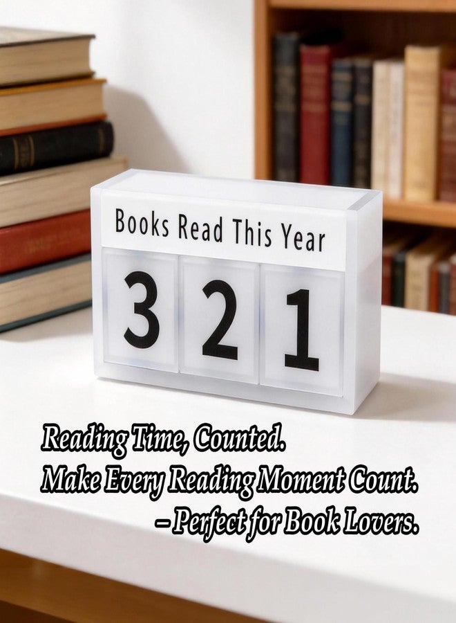 VDFZHL Books Read This Year Counter, Book Counter, Book Lovers Gifts Acrylic Reading Tracker, Bookish Gifts for Readers, Gifts for Book Lovers Women, Thoughtful Reading Challenge Display 0-365 (1) - Image 3