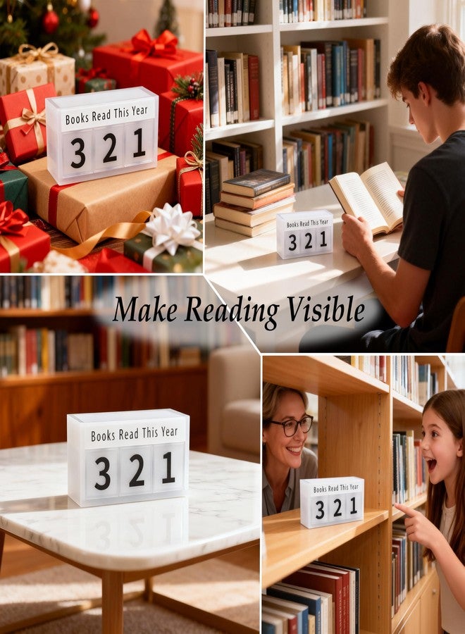 VDFZHL Books Read This Year Counter, Book Counter, Book Lovers Gifts Acrylic Reading Tracker, Bookish Gifts for Readers, Gifts for Book Lovers Women, Thoughtful Reading Challenge Display 0-365 (1) - Image 5