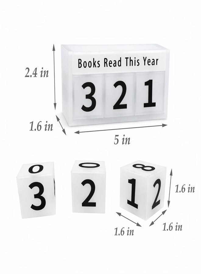 VDFZHL Books Read This Year Counter, Book Counter, Book Lovers Gifts Acrylic Reading Tracker, Bookish Gifts for Readers, Gifts for Book Lovers Women, Thoughtful Reading Challenge Display 0-365 (1) - Image 4