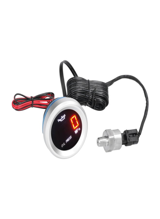 مقياس ضغط الزيت 52 مم، عداد رقمي للسيارة، شاشة LED، 9-35 فولت، مزود بمستشعر 1/8NPT ووظيفة إنذار - Image 3