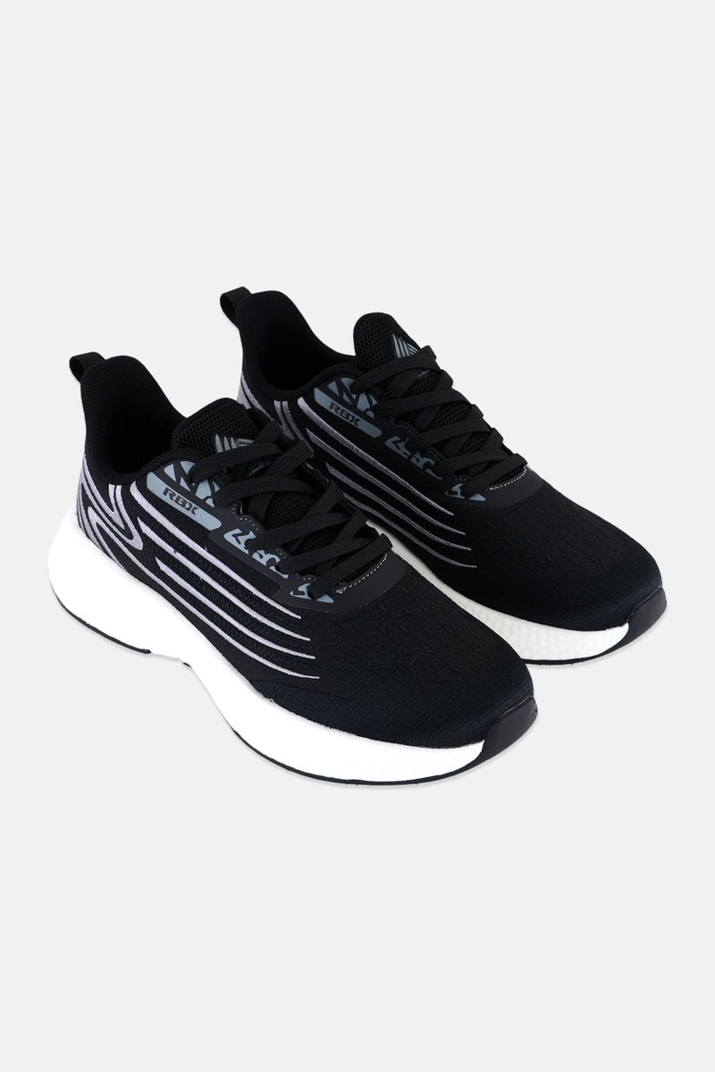 RBX أحذية جري رجالية مزودة بأربطة، سوداء - Image 1