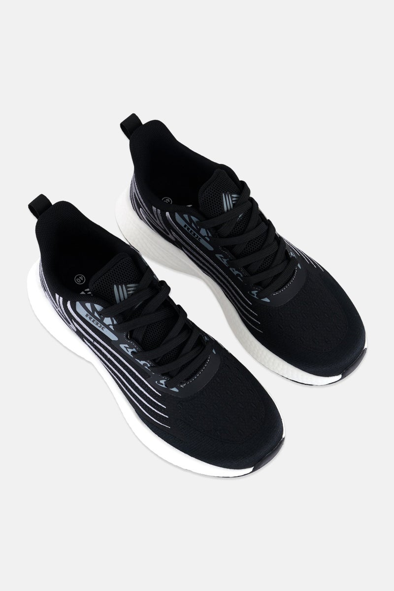 RBX أحذية جري رجالية مزودة بأربطة، سوداء - Image 4