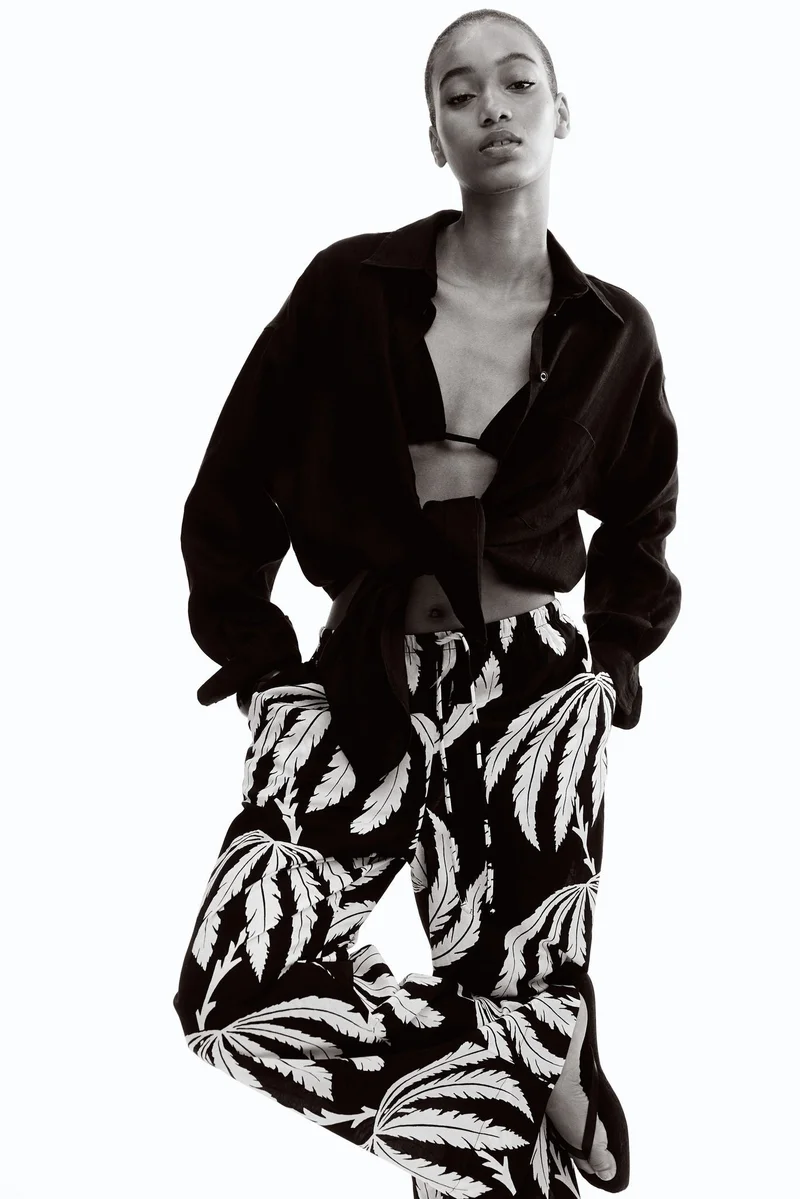 H&M Cotton drawstring trousers