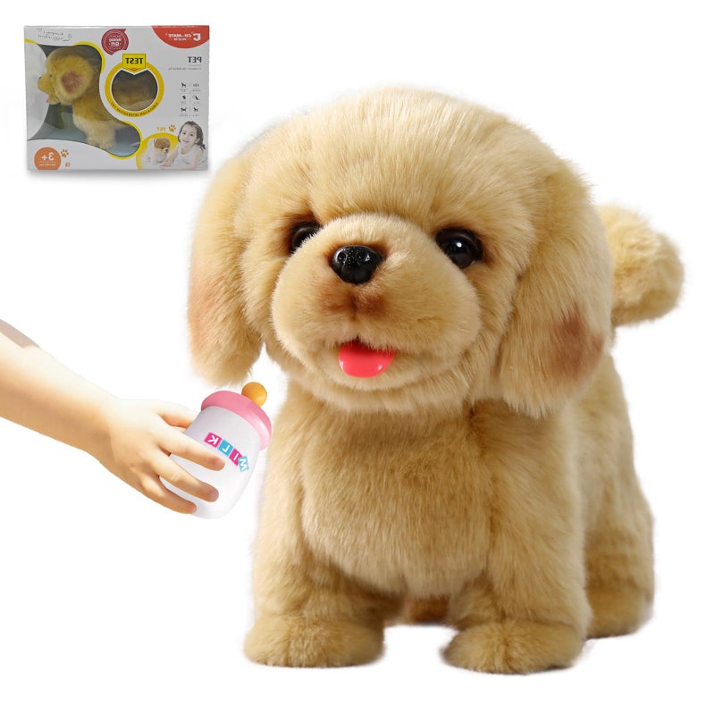 CU-MATE CUMATE Interactive Plush Golden Retriever Puppy Electronic Walking Dog Toy with Barking and Tail Movement Kids Gift 3 Years - Image 3