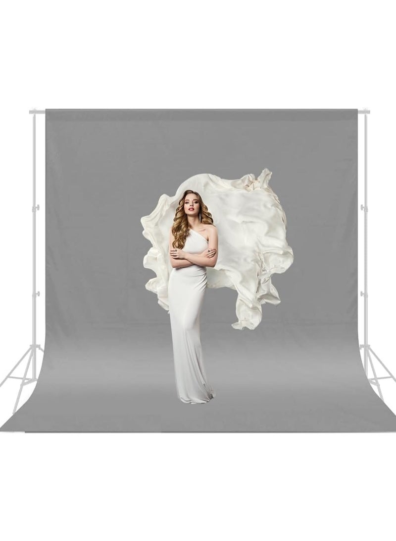 Arabest Professional Photography Backdrop 7ftx10ft - Machine Washable Seamless Background for Studio & Video Photoshoot Zoom(Grey) - Image 1