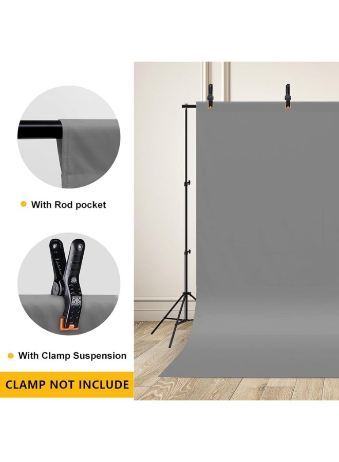 Arabest Professional Photography Backdrop 7ftx10ft - Machine Washable Seamless Background for Studio & Video Photoshoot Zoom(Grey) - Image 3