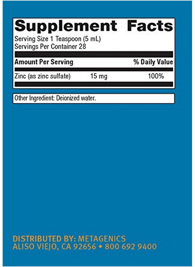Metagenics - Zinc Drink 4.7 Fl Oz Liquid - Image 1
