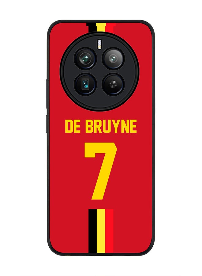 Stylizedd Rugged Black edge case for Realme 12 Pro / Realme 12 Pro Plus 5G, Slim fit Flexible Cover - Football Team - Belgium, Player Name - De Bruyne - Image 1
