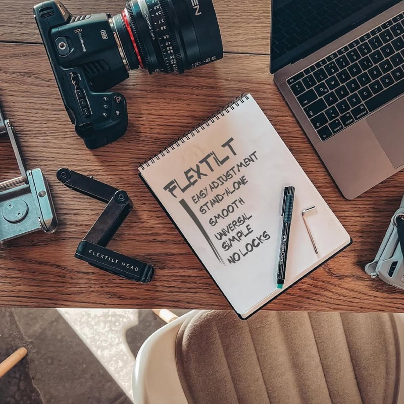 edelkrone FlexTILT All-in-One Flexible Head for Panning, Tilting, & More Tripod Heads for Cameras Easy Adjustment - Z-Flex Tilt Head, Tripod Head for Sliders, Dollies, Jibs & Camera Stands (Original) - Image 3