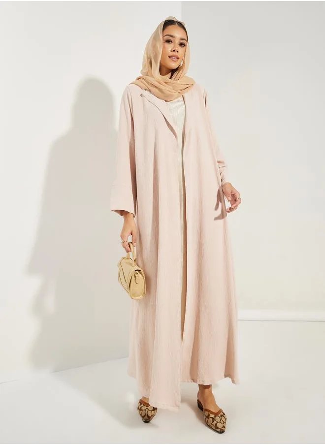 Styli Textured Abaya with Hijab