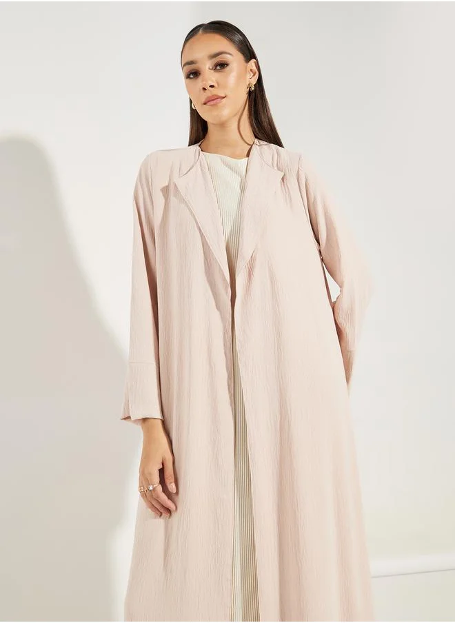 Styli Textured Abaya with Hijab