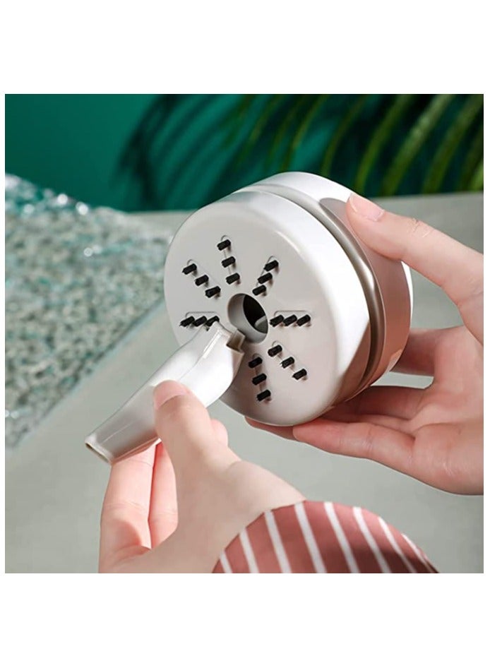 Zikra Mini Desktop Vacuum Cleaner Robot Vacuum Cleaner for Desktop, Portable Small USB Vacuum Cleaner Quiet Pick up Tiny Items Crumbs Eraser Crumbs Hairs Flakes for Home Office Kitchen Piano Keyboard - Image 3