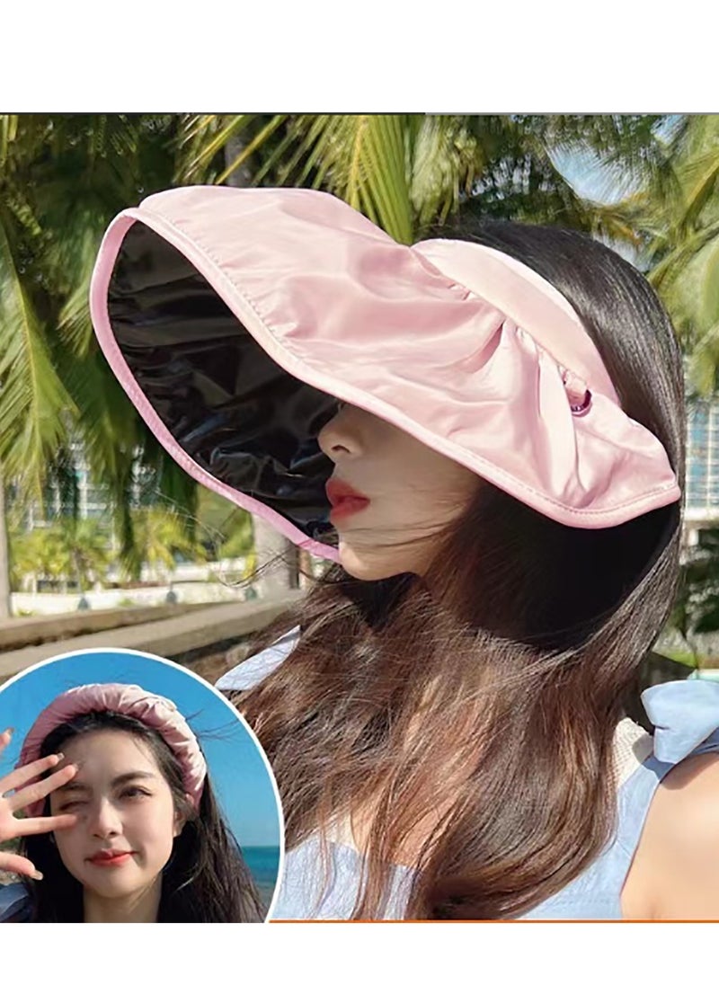 Sun Hat, Sun Hats for Women, Women's Solar Hat UPF50+ Ultraviolet Sun Sunscreen Sun Hat, Adjustable Size Covered Face Empty-Top Sun Hat Outdoor Activities, Pink - pzsku/Z82A21A0BD90F981ED730Z/45/_/1740768388/f20e7baa-5d5d-4fe9-94d2-329c5f762efa