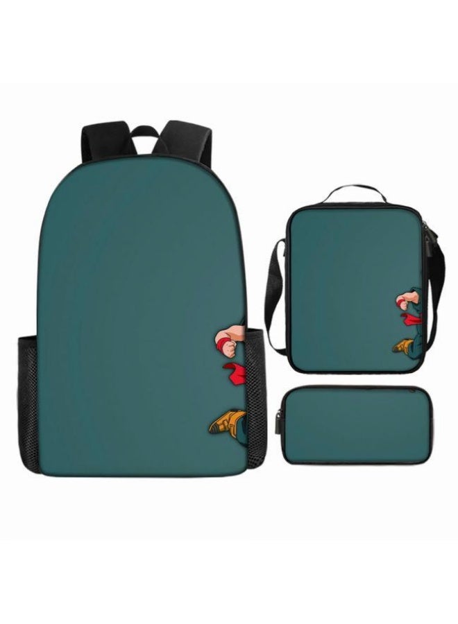 عام حقيبة الظهر المطبوعة الشائعة - مجموعة حقيبة الظهر المكونة من ثلاث قطع (يمكن استخدامها للطلاب والأطفال والأصدقاء للنزهات وتسلق الجبال وما إلى ذلك) - 10 - Image 2