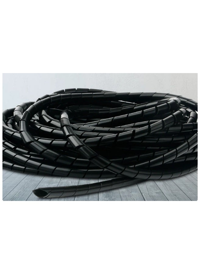 وبوت جي سي سي أنبوب تنظيم الكابلات الحلزوني PE قطر 4 مم أسود بطول 20 متر، غلاف تجميع الأسلاك، واقي كابلات، منظم أسلاك مرن، أنبوب إدارة الكابلات للمكتب والمنزل - Image 4