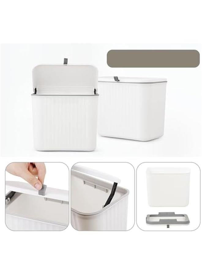 Arabest Sanitary Napkin Receptacle,White Plastic Wall Mounted Tampon Disposal Bin with Lid 10x9x6 inches Feminine Hygiene Trash Can for Women Bathroom Home Office Sanitary Waste(with 200pcs Trash Bag) - Image 4