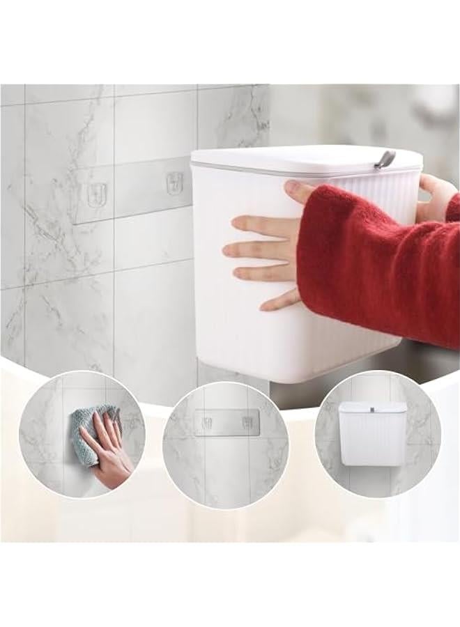Arabest Sanitary Napkin Receptacle,White Plastic Wall Mounted Tampon Disposal Bin with Lid 10x9x6 inches Feminine Hygiene Trash Can for Women Bathroom Home Office Sanitary Waste(with 200pcs Trash Bag) - Image 5