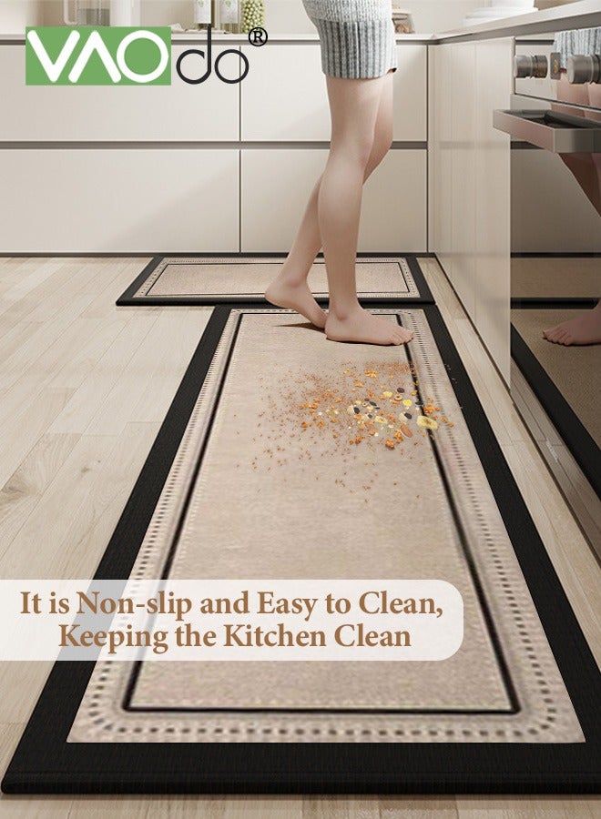 فاو دو 2PCS فراش مطبخ معتدل، غير انزلاق الماء فراش المطبخ، الراحة رغوة الوقوف فراش للمكتب المنزلي حوض مكتب الغسيل - Image 3