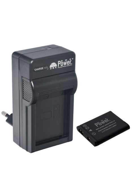 بطارية كاميرا DMK Power EN-EL19 بسعة 700 مللي أمبير مع شاحن بطارية TC600E متوافق مع كاميرات Nikon Coolpix S2500/ S3100/ S4100/ 3200 وما إلى ذلك