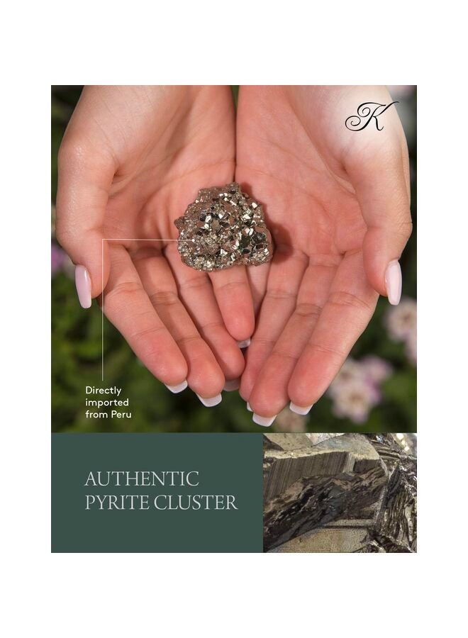 يُسلِّم مجموعة البيريت الطبيعية ذات الخصائص العلاجية، بلورة ريكي فولز جولد روك المستخدمة لزيادة قوة الإرادة والتجلي - Image 3