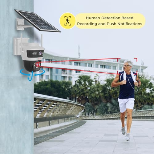 Trueview 3+3Mp Wireless 4G Cellular Mini Pt Solar Powered Linkage Security Camera, 1296p Advanced CCTV Surveillance Solution, Outdoor Camera, Water Proof, 2 Way Talk - Image 5